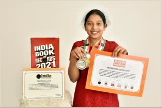 8th standard student amana creat records in  India book of recors