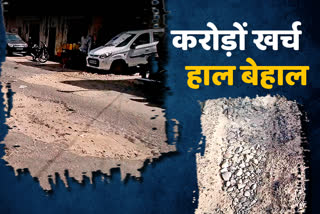 Dilapidated roads of Jaipur