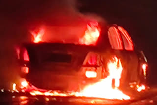 burning car