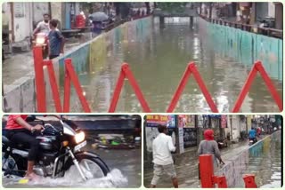 vehicular movement stopped due to water filling in gaushala underpass in ghaziabad