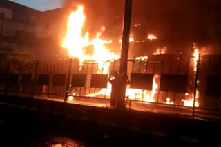 fire in a hotel and shop in ambedkar nagar road  Ghaziabad