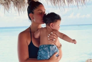 Kareena shares adorable pic with Jeh from Maldives