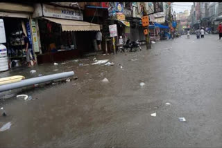 water logging in police station in delhi