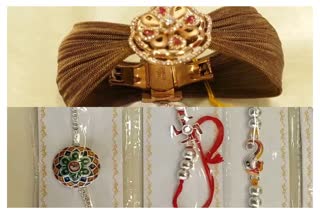 gold and silver rakhis