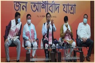 press-conference-by-union-minister-sarbananda-sonowal