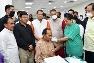 CM pushkar singh Dhami launches Sputnik-V vaccine