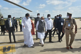 Vice president leaves for Delhi after completing karnataka tour