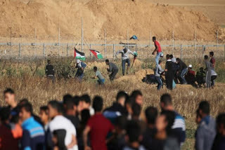 Dozens injured in clashes with Israeli soldiers in eastern Gaza: Medics  palestine  ഗസ  പലസ്‌തീൻ-ഇസ്രയേൽ സംഘർഷം  പലസ്‌തീൻ  ഇസ്രയേൽ  ഹമാസ്