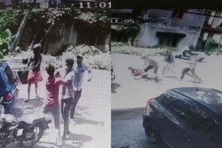 man was beaten by group of people  വാഹന വാഷിങ് സ്ഥാപനത്തിനിന്‍റെ ഉടമയെ ബൈക്കിലെത്തിയ സംഘം മർദിച്ചു  മർദിച്ചു  മുക്കം  അക്രമം