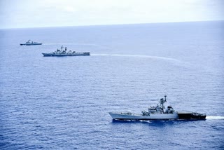 Navies of India and Philippines conduct military drills in South China Sea