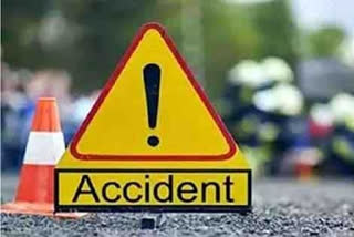 A lorry collided with a bike at Ganapavaram