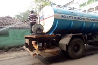 Sanitation campaign in the Muslim-majority commercial area of Topsia