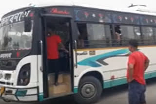 Bus driver protest at Baksa