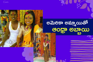 andhra groom and america bride marriage