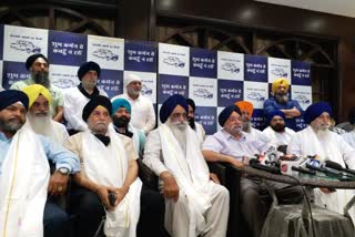 Shiromani Akali Dal Delhi leader Harvinder Singh Sarna holds a press conference