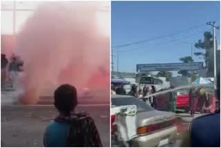 Tear gas used to disperse crowd at Kabul airport