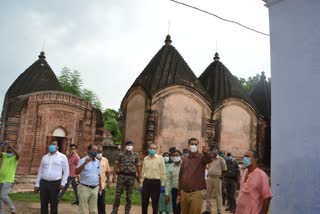 tourism secretary inspected the temples of maluti in dumka