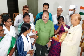 congress leaders celebrated on becoming state president of rajesh thakur in ranchi