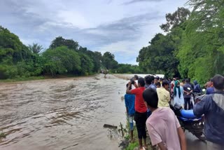 Yakkundi bridge fulfill with rainwater