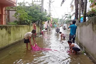 জমা জলে নাজেহাল রায়গঞ্জের রবীন্দ্রপল্লি