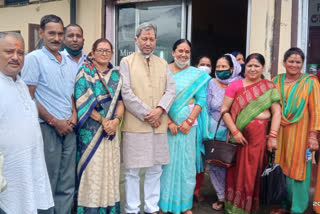 Tirath Singh Rawat interacted with bjp workers