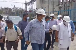 satyendra jain inspected 10 MW Battery Power Bank