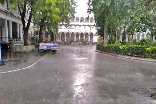rain in udaipur, people got relief from heat