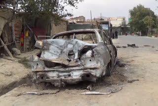 Aftermath of rockets' strike near Kabul airport