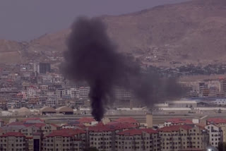 Smoke rising at Kabul airport amid US withdrawal