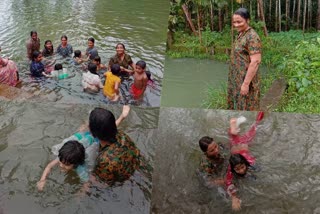 snehaprabha teaches swimming to everyone for freem  snehaprabha teaches swimming  swimming  സ്നേഹപ്രഭ നീന്തൽ പഠിപ്പിക്കുന്നു  നീന്തൽ  സ്നേഹപ്രഭ  snehaprabha