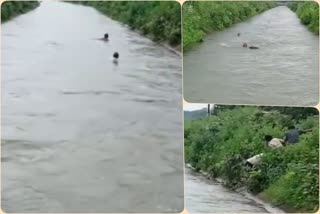 Engineer supervisor flowing in canal