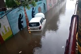 Gaushala Underpass submerged in water