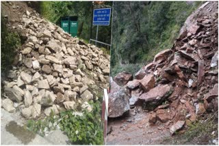 Landslide on Yamunotri walk due to heavy rain