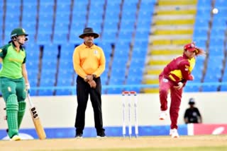 T 20 match  1st Women T 20 match  West Indies and South Africa  match canceled due to rain  बारिश  वेस्टइंडीज और दक्षिण अफ्रीका  टी 20 मैच रद्द  वेस्टइंडीज और दक्षिण अफ्रीका की महिला टीम