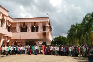 People gathered in protest against conversion