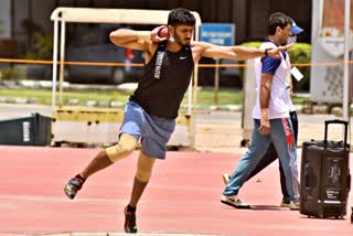 Indian athlete Arvind  भारतीय एथलीट अरविंद  पैरालंपिक खेल  टोक्यो पैरालंपिक 2020  tokyo paralympics 2020  गोला फेंक  Shot put  round throw