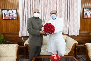 Speaker Rabindra Nath Mahto met Governor Ramesh Bais