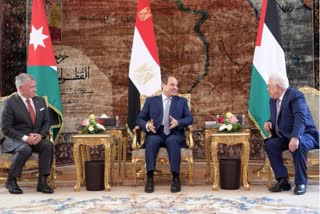 Leaders of Egypt, Jordan, Palestinians meet in Cairo  മിഡിൽ ഈസ്റ്റ് സമാധാനം  മിഡിൽ ഈസ്റ്റ്  കെയ്റോ  ജോർദാൻ രാജാവ്  ഈജിപ്ത് പ്രസിഡന്‍റ്  middle east  Israel-Palestine conflict  ഇസ്രയേൽ-പലസ്തീൻ സംഘർഷം