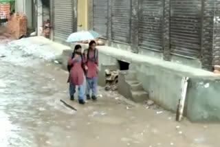 rain water logging and school going children