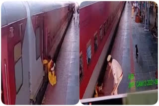 Woman, child escape unhurt after being trapped moving train