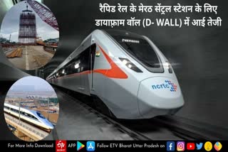 रैपिड रेल के मेरठ सेंट्रल स्टेशन के लिए डायाफ़्राम वॉल (D- WALL) में आई तेजी, जाने कब तक पूरा होगा काम