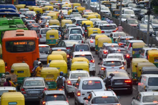 Parking area in karol bagh market