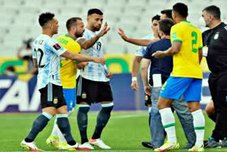 Brazil And Argentinas  Brazil And Argentinas World Cup  World Cup Qualifiers Suspended  Corona Controversy  कोरोना प्रोटोकॉल  ब्राजील और अर्जेंटीना  विश्व कप क्वॉलिफायर मैच  लियोनेल मेसी  Lionel Messi