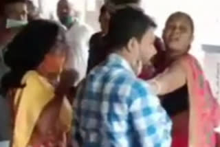 Video: Husband-wife exchange blows in ADM office premises