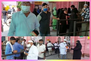 social worker haji ishtiaq distribute masks and aware from corona in meerut