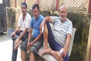 जमीन विवाद, दीवार निर्माण प्रकरण , दो पक्ष भिड़े ,two sides clash,  Violent clash in Surajgarh , 8 injured in fight , surajgarh jhunjhunu news