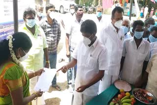 MP Thamizhelvan, who opened the primary health center