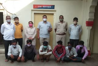 accused arrested, gambling, Jhalawar