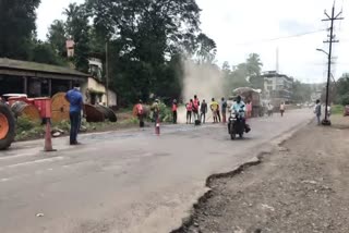 Path hole repair Mumbai goa highway