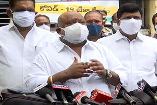 minister gangula kamalar and mayor sunil rao started vaccine center at karimnagar